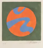 Vasile Dobrian, Torund, 1987, linogravură