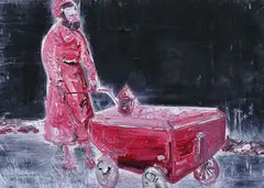 Lapo Simeoni, Happy Days, 2014, ulei pe pânză lipită pe lemn