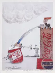Eugen Mihăescu, Battle of Brands, 1990, serigrafie