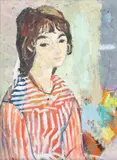 Lucia Piso Ladea, Portret, ulei pe carton