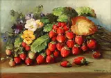 Elena Müller-Stăncescu, Natură statică cu panseluțe și căpșuni