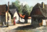 Dimitrie Szilaghi, Pe uliță, 1930, ulei pe pânză