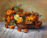 Denise Iordănescu, Crăițe, 1940, ulei pe carton