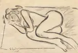 Vasile Grigore, Nud, 1970, creion pe hârtie