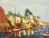 Sorin Adam, Port în Egipt, ulei pe carton