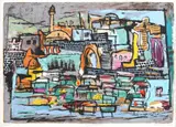 Marcel Janco, Tiberias, 1949, cromolitografie