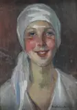 Vera Veslovschi Niţescu, Țărăncuță din Bucovina, ulei pe carton