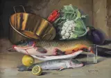 Elena Müller-Stăncescu, Natură statică cu pești și legume