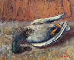 Aurel Iacobescu, Vânat, ulei pe carton