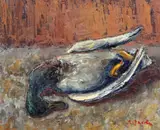 Aurel Iacobescu, Vânat, ulei pe carton