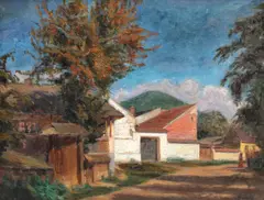 István Boldizsár, Vedere spre Dealul Florilor, ulei pe pânză