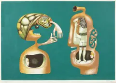 Jules Perahim, Dialog, cromolitografie