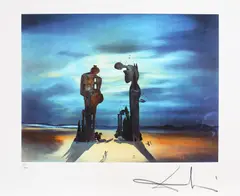 Salvador Dalí, Reminescența arheologică a lui Millet, cromolitografie