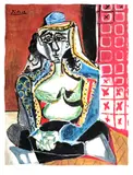 Femeie în costum oriental by Pablo Picasso, cromolitografie, sold Sep 2020