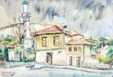 Balcic by Ecaterina Cristescu Delighioz, 1968, acuarelă pe hârtie, sold Sep 2020