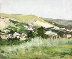 Otto Briese, Margine de sat, 1943, ulei pe carton