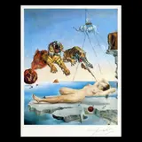 Vis cauzat de zborul unei albine în jurul unei rodii by Salvador Dalí, cromolitografie, sold Jul 2020