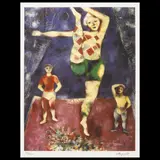 Acrobați by Marc Chagall, cromolitografie, sold Jul 2020