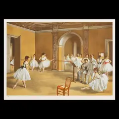 Ora de balet by Edgar Degas, cromolitografie, sold Jul 2020