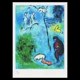 Daphnis o descoperă pe Chloé by Marc Chagall, cromolitografie, sold Jul 2020