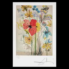 Flori by Salvador Dalí, cromolitografie, sold Jul 2020