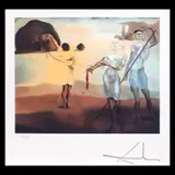 Plaja fermecată de trei grații fluide by Salvador Dalí, cromolitografie, sold Jul 2020