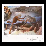 Hercule ridică pielea mării și o oprește Venus pentru o clipă din trezirea iubirii by Salvador Dalí, cromolitografie, sold Jul 2020