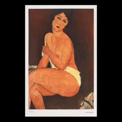 Nud by Amedeo Modigliani, cromolitografie, sold Jul 2020