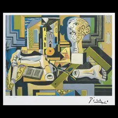 Interior de atelier cu cap de ipsos by Pablo Picasso, cromolitografie, sold Jul 2020