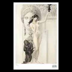 Alegoria sculpturii by Gustav Klimt, cromolitografie, sold Jul 2020