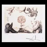 Don Quixote citind poemul legii by Salvador Dalí, cromolitografie, sold Jul 2020