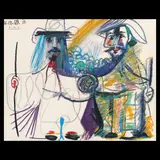 Doi mușchetari by Pablo Picasso, cromolitografie, sold Jul 2020