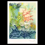 Neptun by Salvador Dalí, cromolitografie, sold Jul 2020