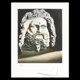 Cele două fețe ale lui Janus by Salvador Dalí, cromolitografie, sold Jul 2020