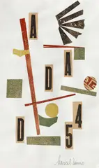 Dada 54 by Marcel Janco, colaj pe carton, sold Jun 2020