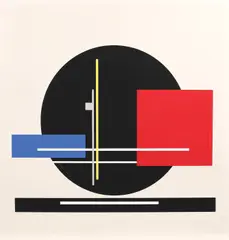 Jean Gorin, Abstract, cromolitografie, neînrămată