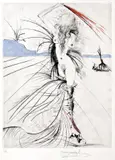 Venus în blănuri by Salvador Dalí, gravură în culori, sold Jun 2020
