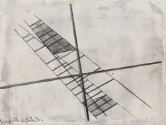 László Moholy-Nagy, Konstruction, acvaforte și gravură cu acul, neînrămată