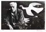 Luc Fournol, Georges Braque în atelier, cca. 1955-1960, gelatin silver print, neînrămată