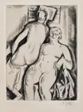 Iosif Iser, Modele pentru artist, gravură cu acul