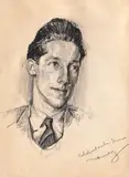 M. H. Maxy, Portretul lui Ilarie Voronca, cărbune pe hârtie