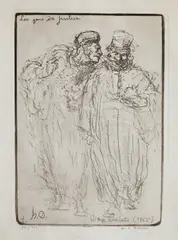 Honoré Daumier, Le Deux Avocats, acvaforte, neînrămată