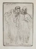 Honoré Daumier, Le Deux Avocats, acvaforte, neînrămată