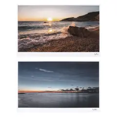 Arata Ishiki, Lot format din două fotografii ilustrând răsăritul, C-print, neînrămate