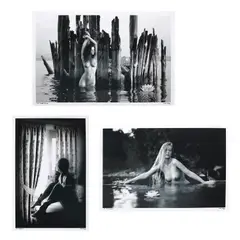 Iza Tudor, Lot format din trei fotografii ilustrând nuduri feminine, 2015, gelatin silver print, neînrămate