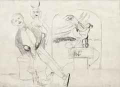 Victor Brauner, Premoniția, 1935-1940, tuș pe hârtie