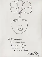 Man Ray, Maurice, tuș pe hârtie