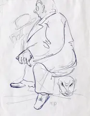 Studiu by Francis Picabia, creion și tuș pe hârtie, sold Jun 2020