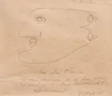 Victor Brauner, Autoportret (dedicație pentru Maurice Foinet)
