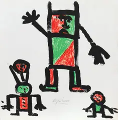 Joc by Eugène Ionesco, cromolitografie, neînrămată, sold Jun 2020
